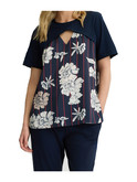 t-shirt a maniche corte liu jo da donna blu