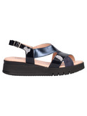 sandalo con zeppa bassa confort da donna blu