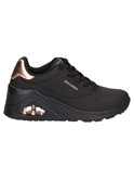 sneaker con zeppa skechers uno air-cooled da donna nera