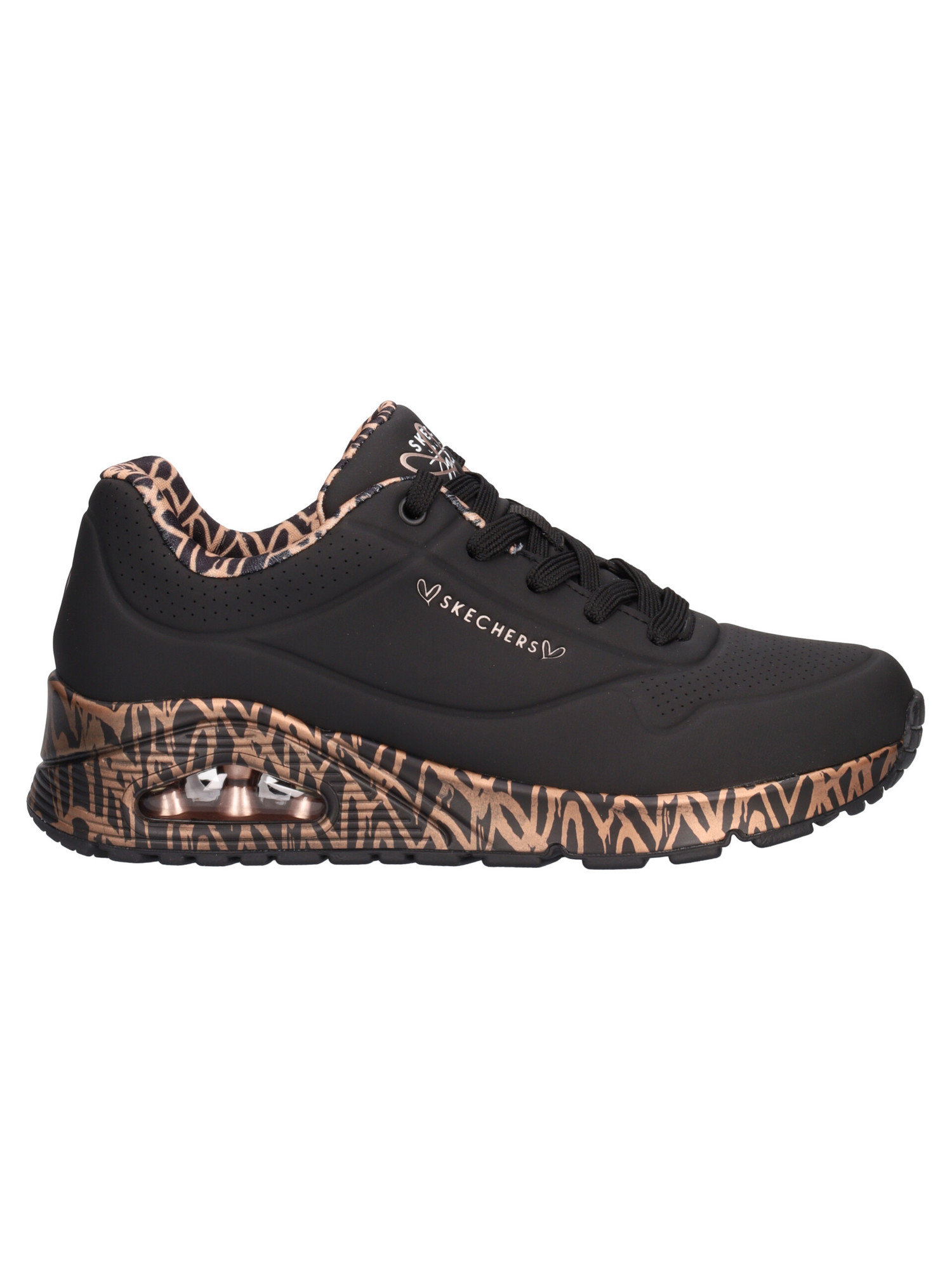 sneaker-skechers-uno-love-da-donna-nera