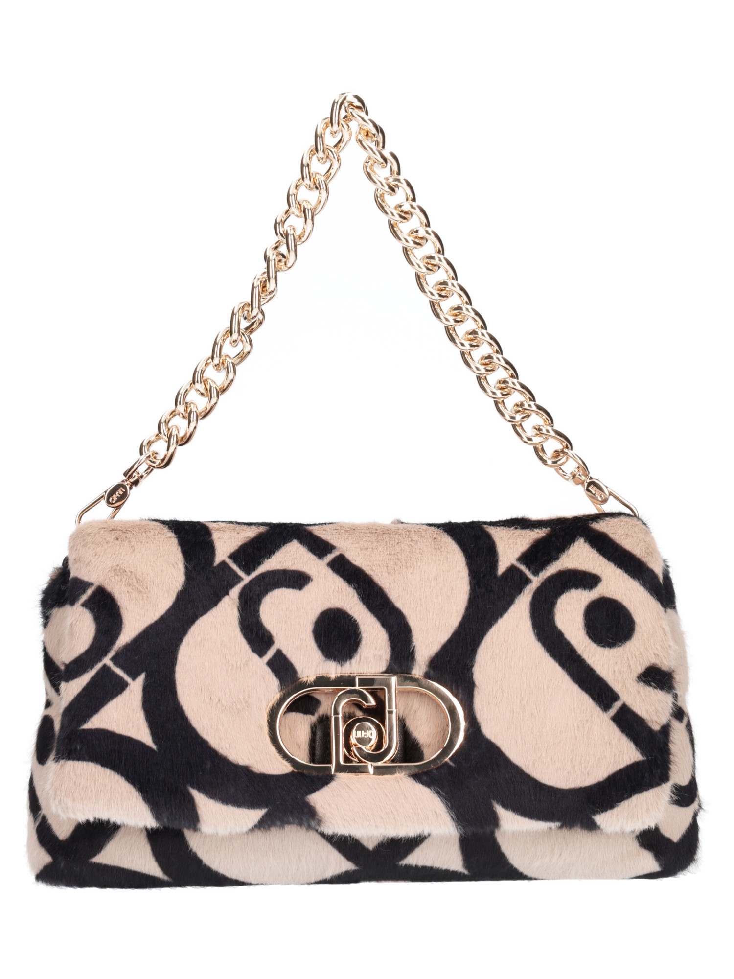 borsa-a-tracolla-liu-jo-la-puffy-da-donna-a-fantasia-logata-taupe-e-nera