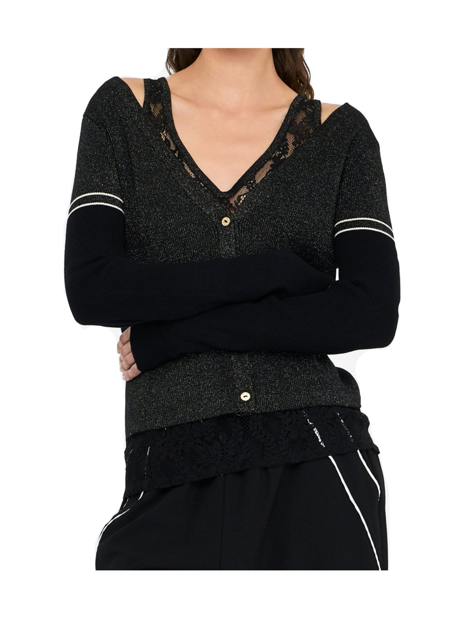 cardigan-in-maglia-liu-jo-da-donna-nero