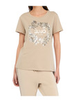 t-shirt-a-maniche-corte-liu-jo-da-donna-beige-f5adaf