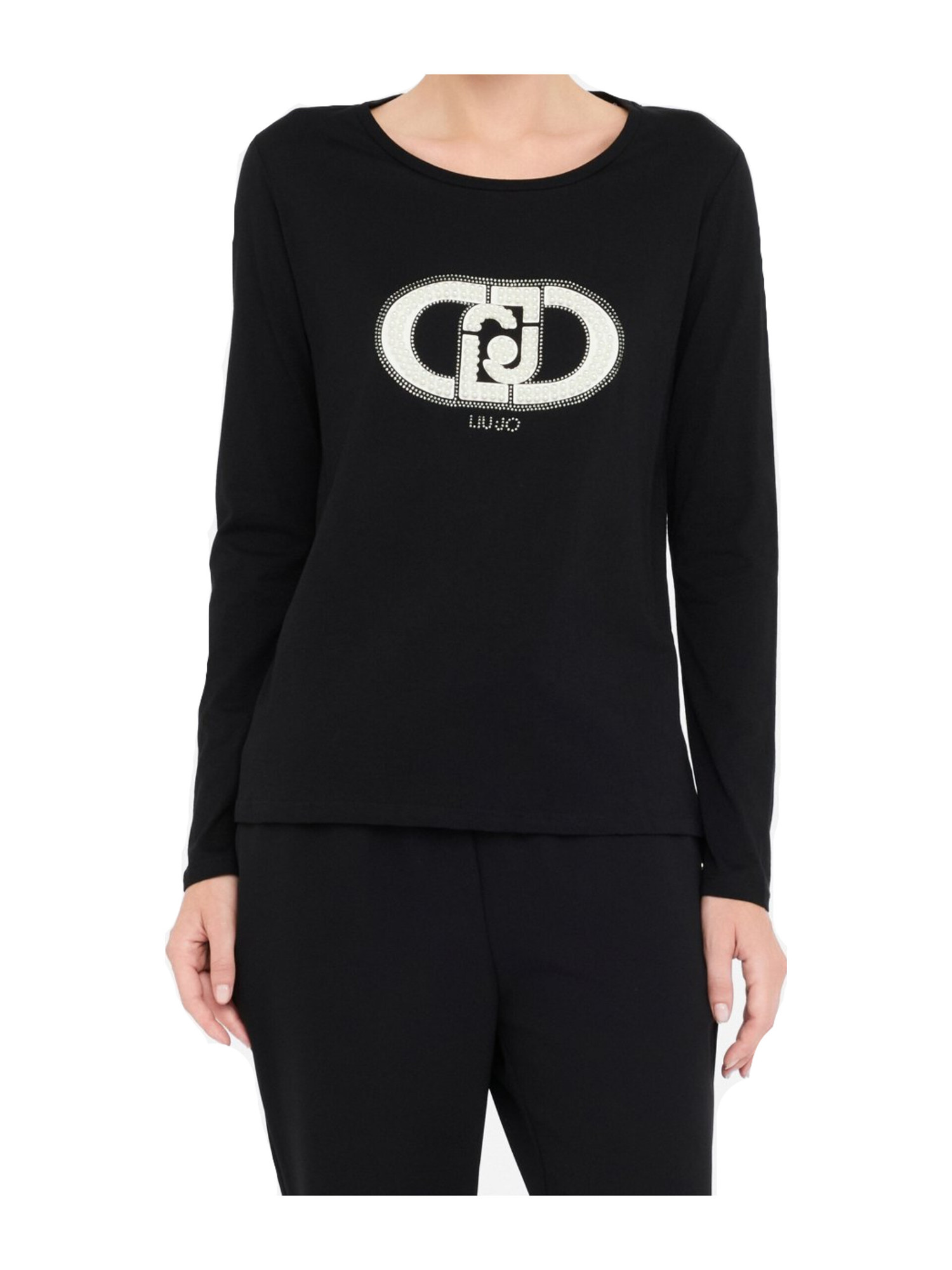 t-shirt-a-maniche-lunghe-liu-jo-da-donna-nera-f4abe1