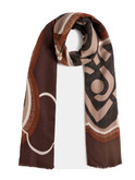 foulard liu jo da donna marrone