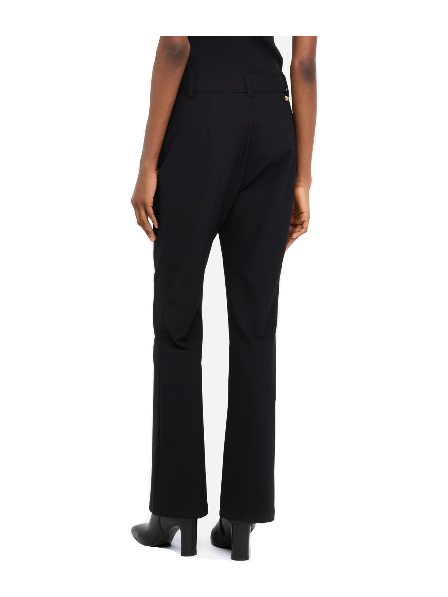 pantalone-flare-a-vita-alta-liu-jo-da-donna-nero