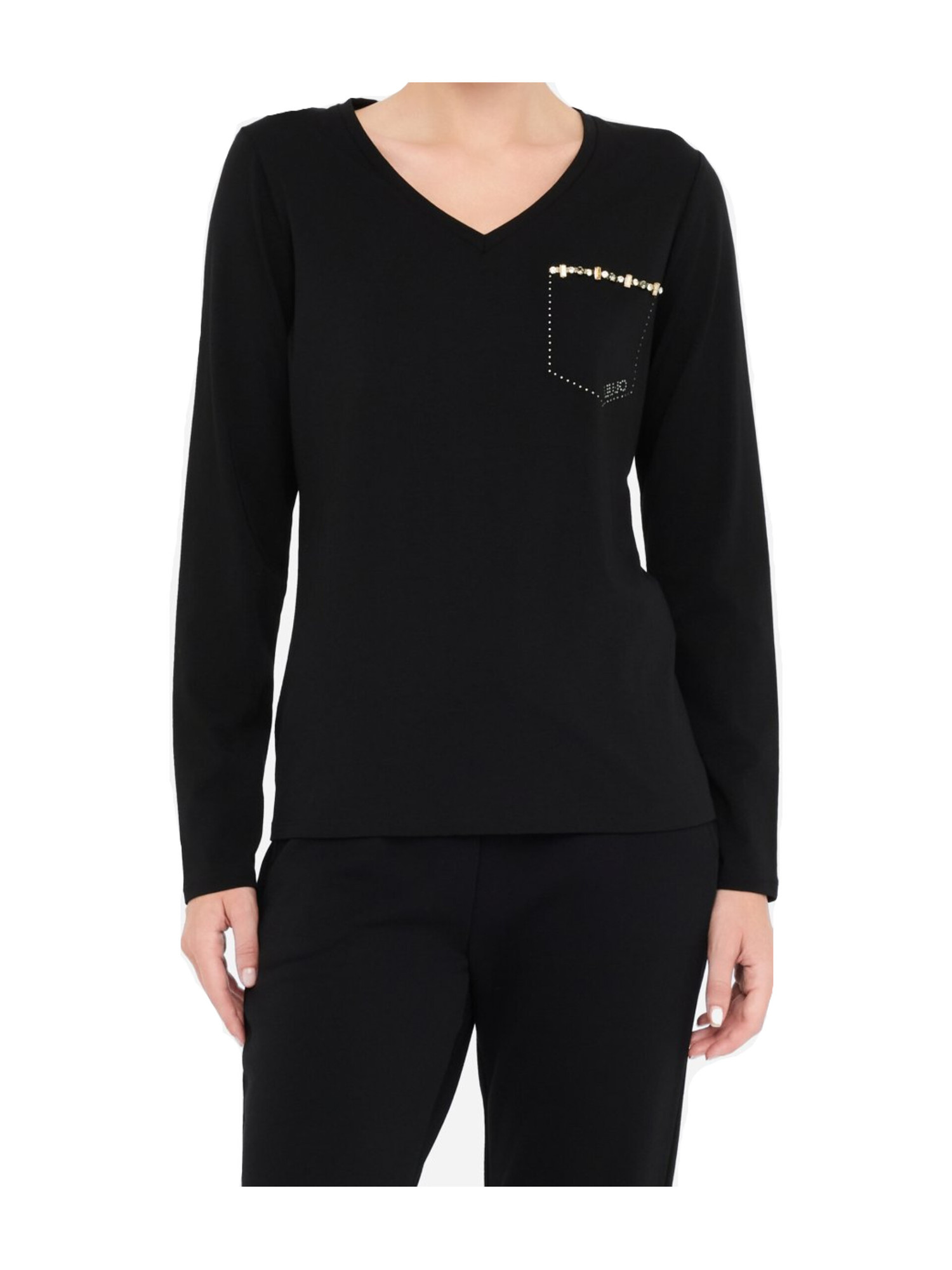 t-shirt-a-maniche-lunghe-liu-jo-da-donna-nera-9cf12b