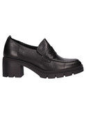 mocassino con tacco largo daphne da donna nero