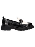 mocassino daphne da donna nero e bianco