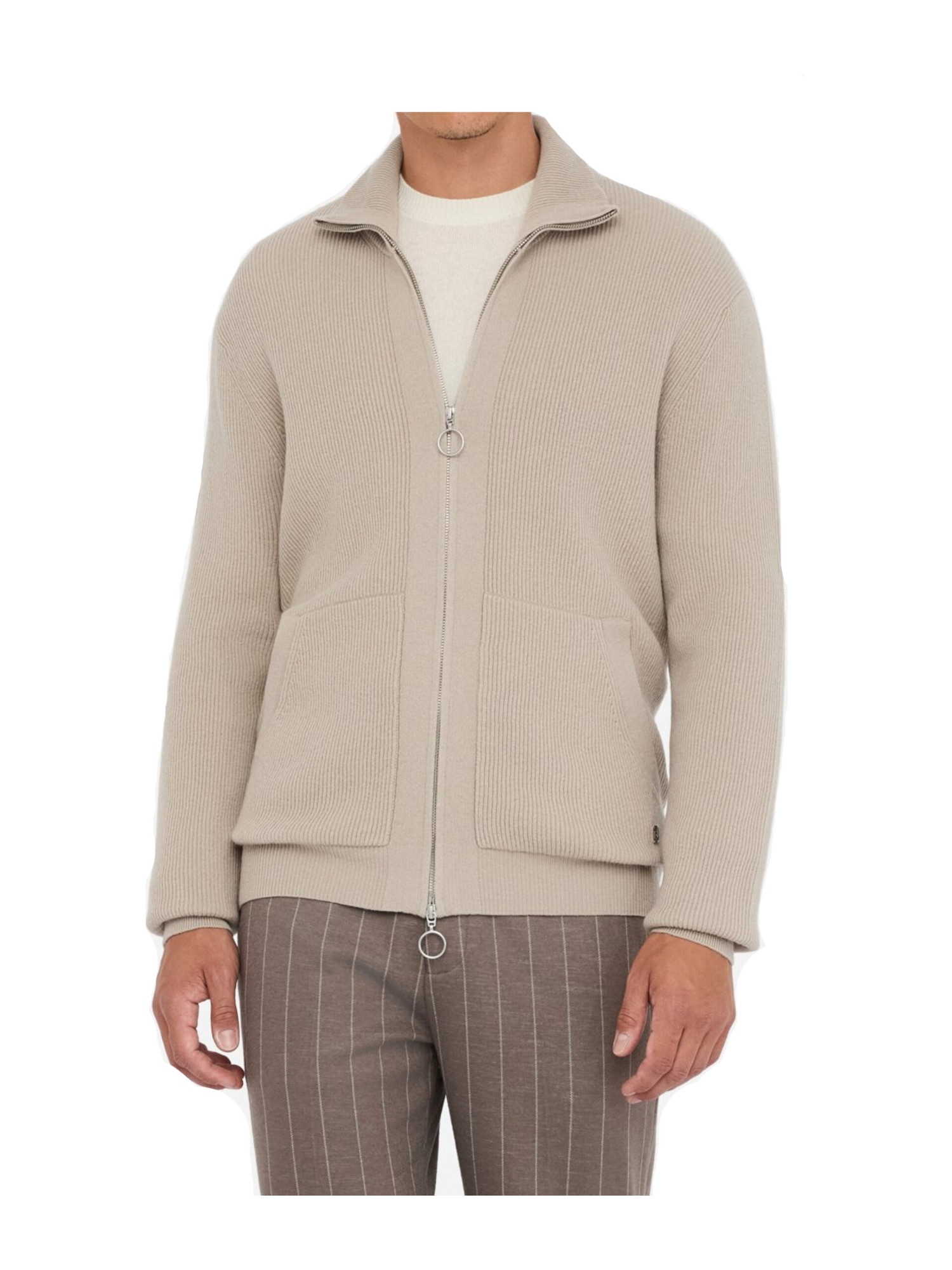 cardigan-con-zip-liu-jo-da-uomo-grigio-slash-beige