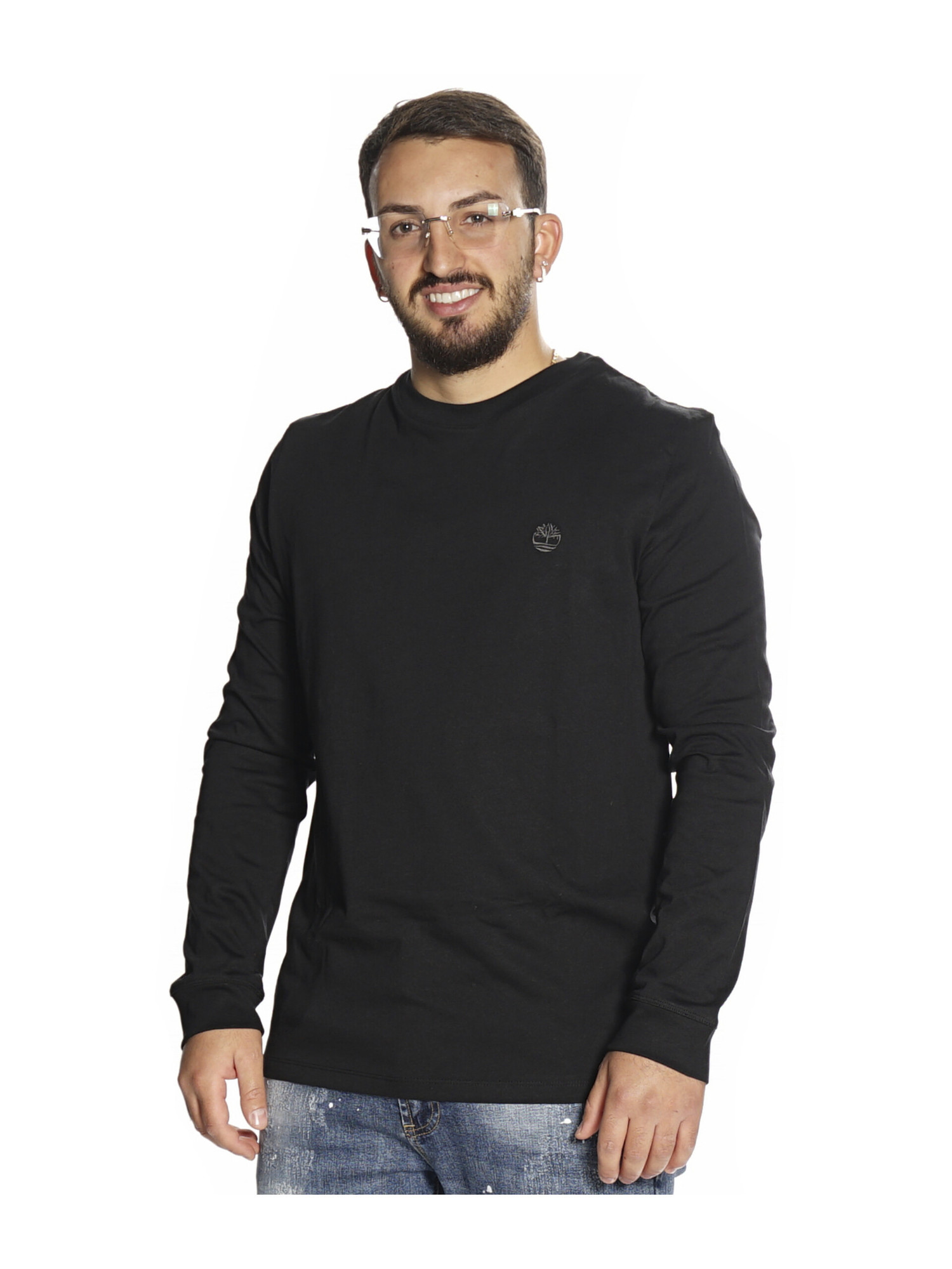 t-shirt-a-maniche-lunghe-timberland-da-uomo-nera-212343