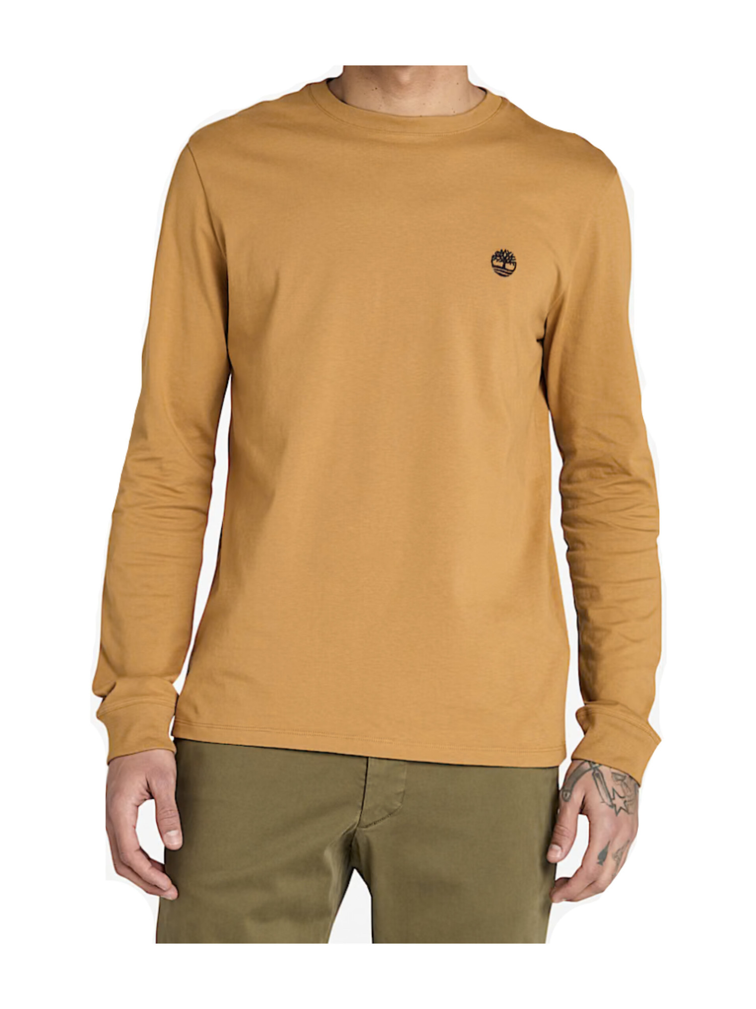 t-shirt-a-maniche-lunghe-timberland-da-uomo-cuoio
