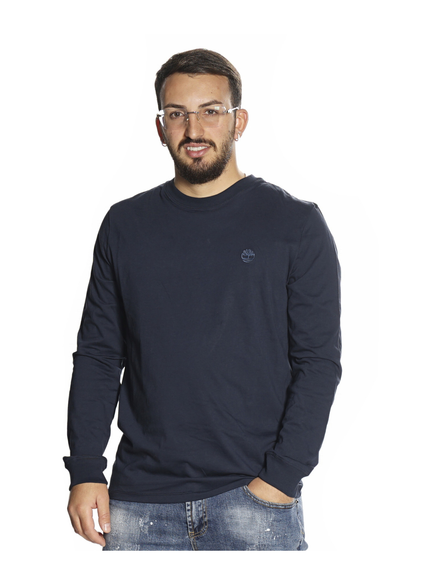 t-shirt-a-maniche-lunghe-timberland-da-uomo-blu-b7c9e7
