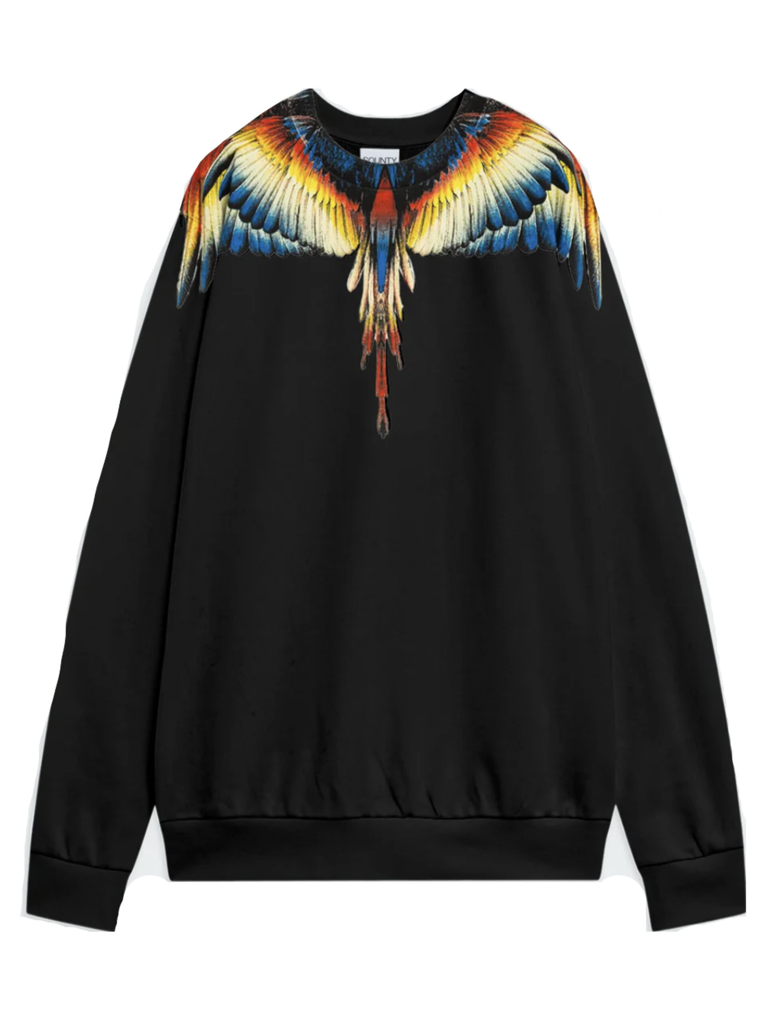 felpa-girocollo-county-of-milan-marcelo-burlon-yellow-wings-unisex-in-nera