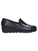 mocassino con zeppa bassa valleverde da donna blu