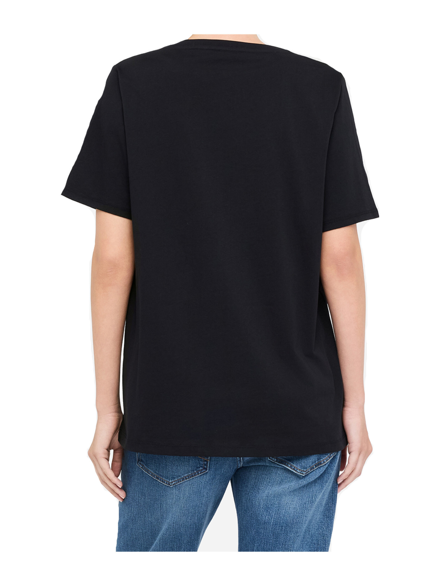 t-shirt-oversize-a-maniche-corte-liu-jo-da-donna-nera