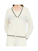 cardigan con zip liu jo da donna avorio