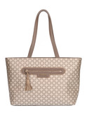 borsa shopping nero giardini da donna beige