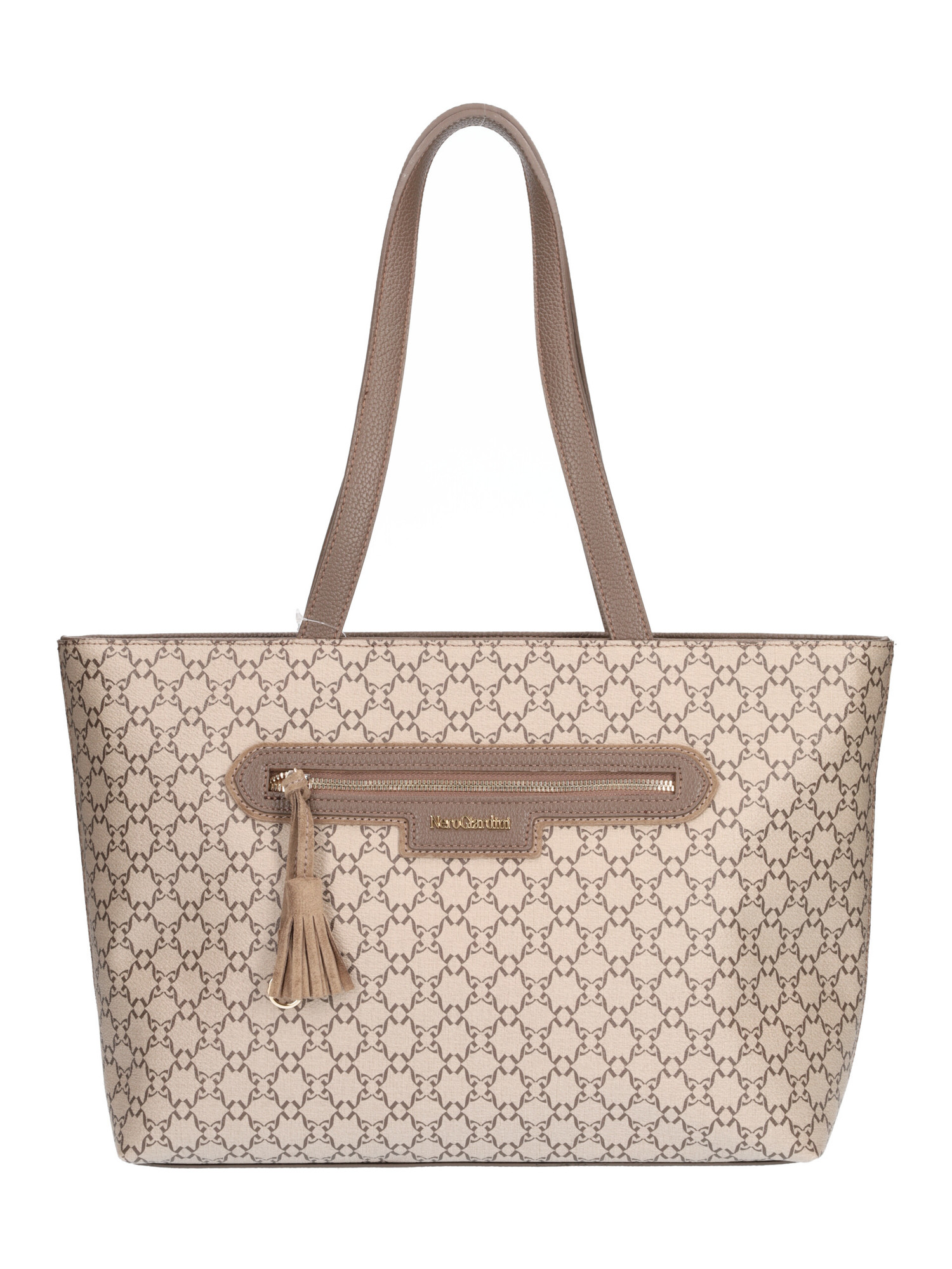 borsa-shopping-nero-giardini-da-donna-beige-b40aa2