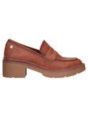 mocassino con tacco largo refresh vegan da donna cuoio