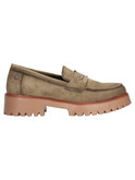 mocassino con tacco basso refresh vegan da donna verde