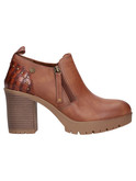 stivaletto con tacco largo refresh vegan da donna cuoio