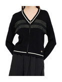cardigan con zip liu jo da donna nera