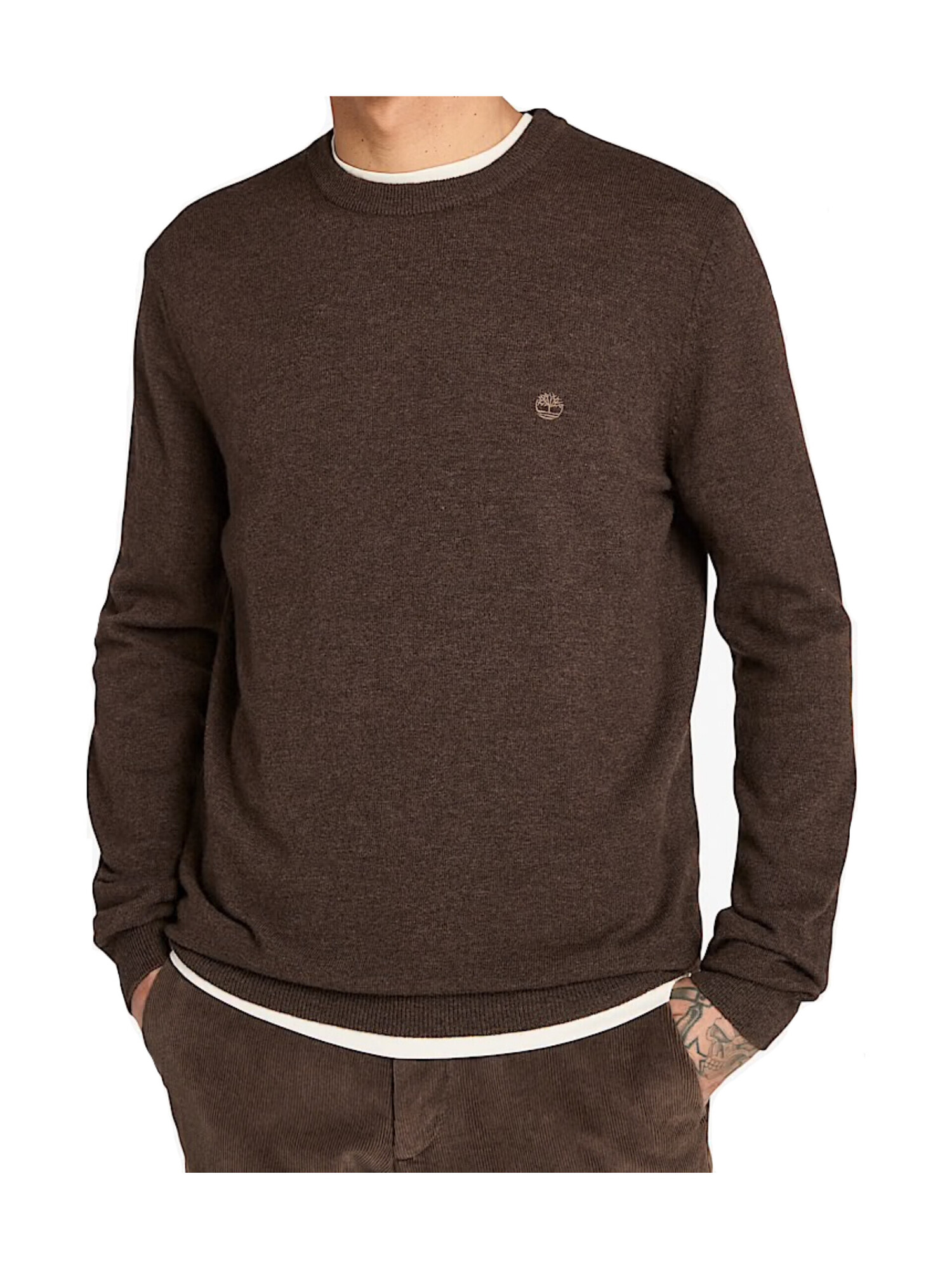 maglione-girocollo-timberland-da-uomo-marrone