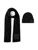 set berretto e sciarpa liu jo da donna nero