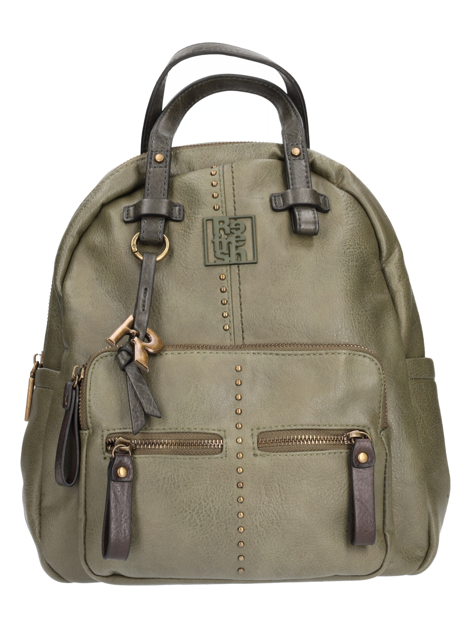 zaino-refresh-vegan-da-donna-verde-e-marrone