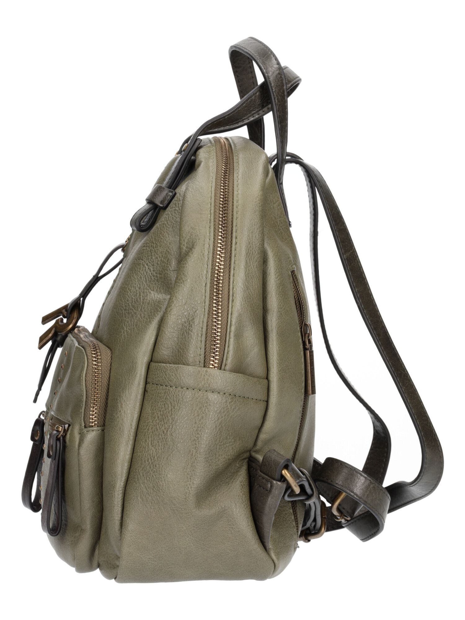 zaino-refresh-vegan-da-donna-verde-e-marrone