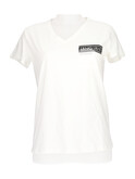 t-shirt a maniche corte liu jo da donna bianco latte