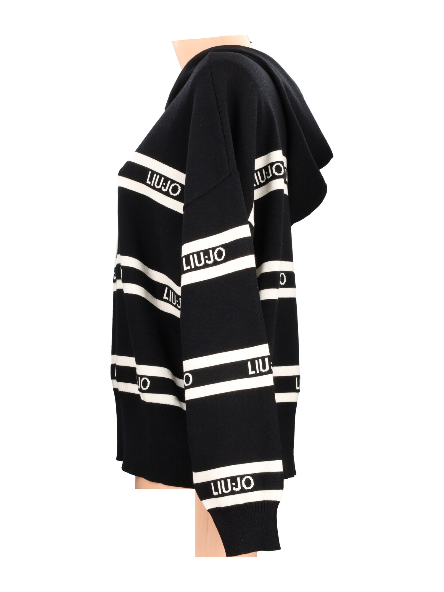 felpa-con-cappuccio-liu-jo-da-donna-nera-e-bianca