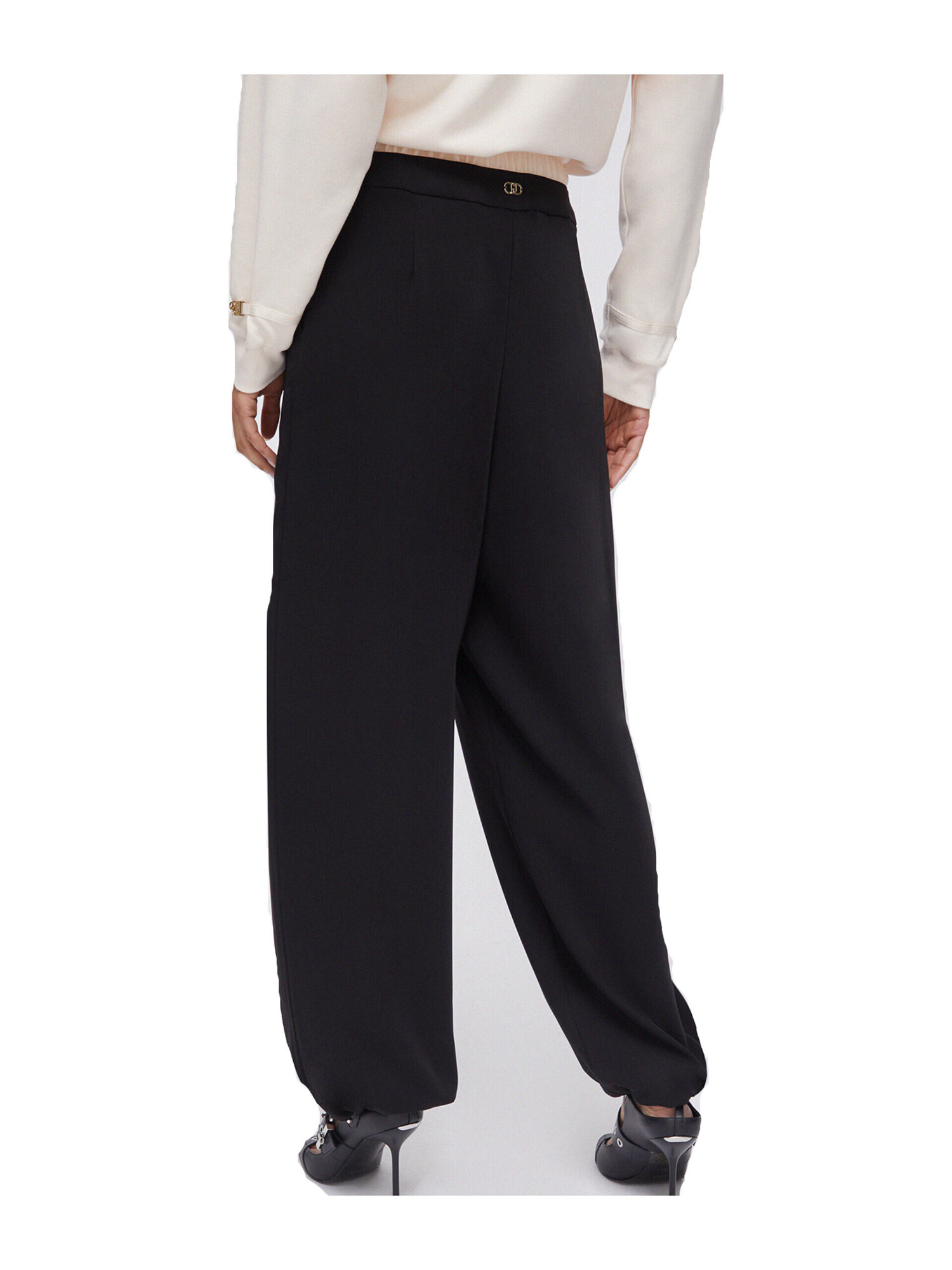pantalone-con-doppio-cintone-liu-jo-da-donna-nero