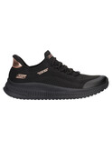 sneaker skechers slip-ins bobs vegan da donna nera