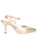 scarpa con tacco fino liviana da donna platino