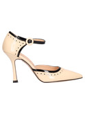 scarpa con tacco fino liviana da donna beige