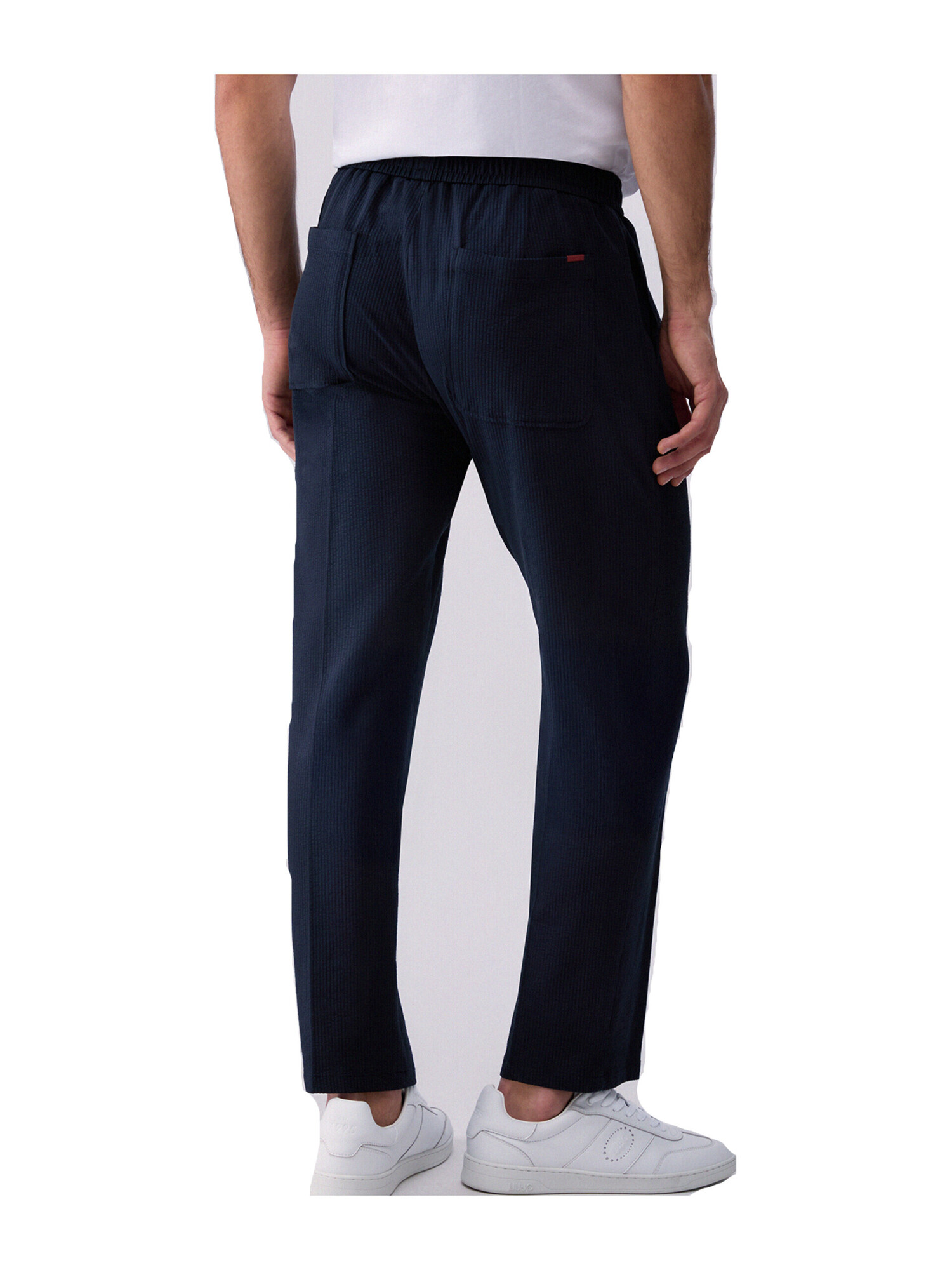 pantalone-in-seersucker-liu-jo-da-uomo-blu