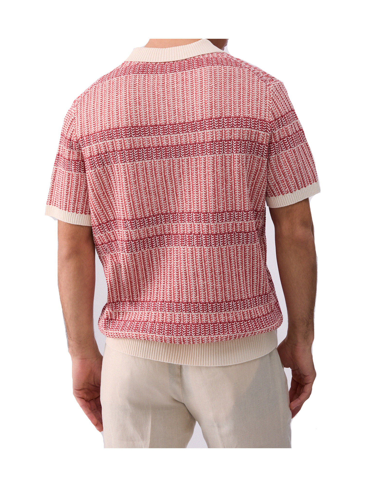 t-shirt-in-maglia-liu-jo-da-uomo-rosso-e-panna