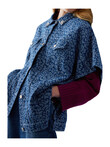 poncho-camicia-liu-jo-da-donna-blu-denim-stampa-animalier