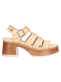 sandalo con tacco largo refresh vegan da donna beige