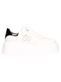 sneaker platform 4us by paciotti da donna bianca e nera