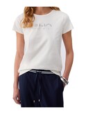 t-shirt a maniche corte liu jo da donna bianca
