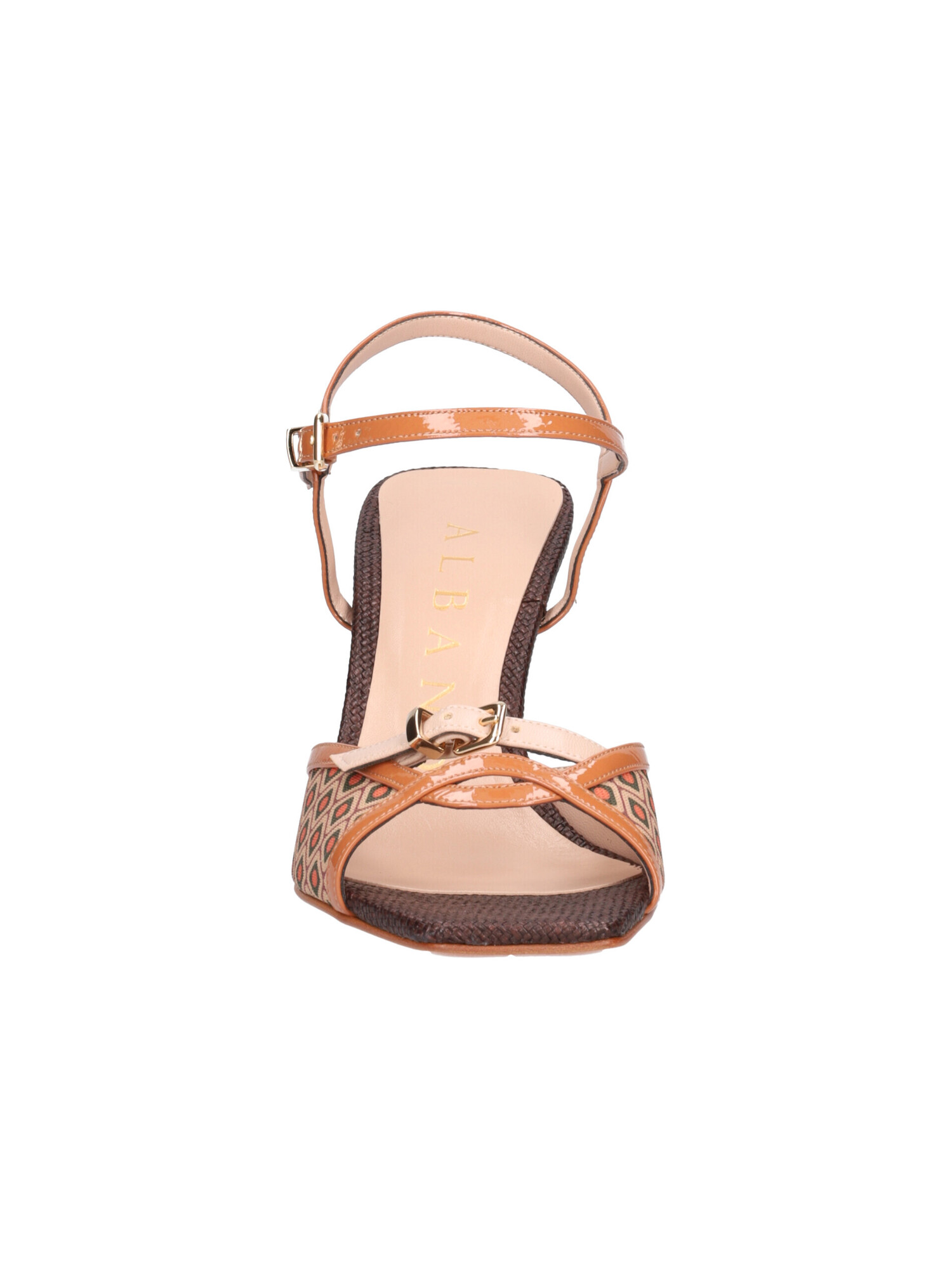 sandalo-con-tacco-fino-albano-da-donna-cuoio-e-nero