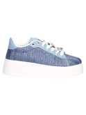 sneaker platform laura biagiotti da donna blu