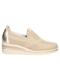 scarpa slip on con zeppa valleverde da donna beige