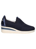 scarpa slip on con zeppa valleverde da donna blu