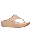 sandalo infradito con zeppa bassa valleverde da donna taupe