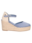 sandalo con zeppa refresh vegan da donna azzurro denim