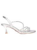 sandalo con tacco fino albano vanity da donna argento